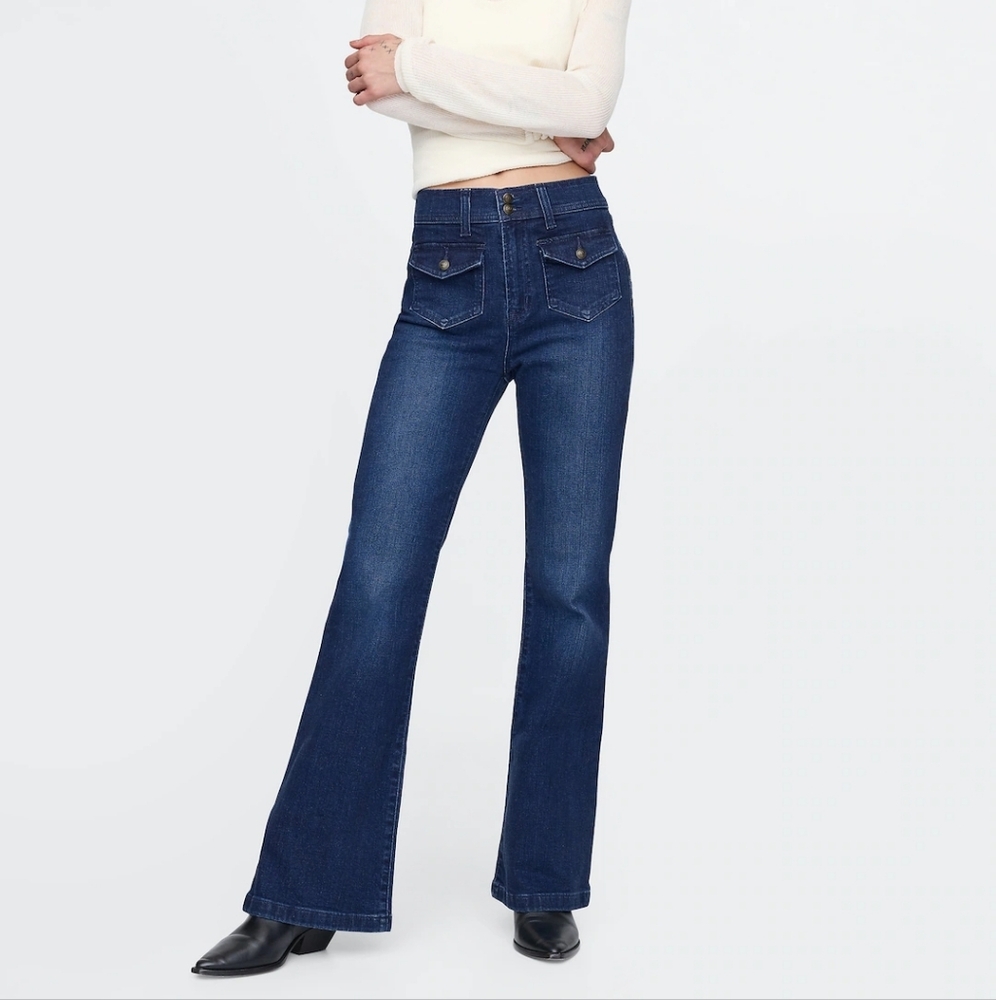 Women's Blue Flared Jeans